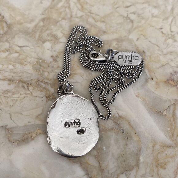 Pyrrha Cherub & Butterfly Rare Archived Talisman Sterling Silver 18” Chain - Picture 3 of 6